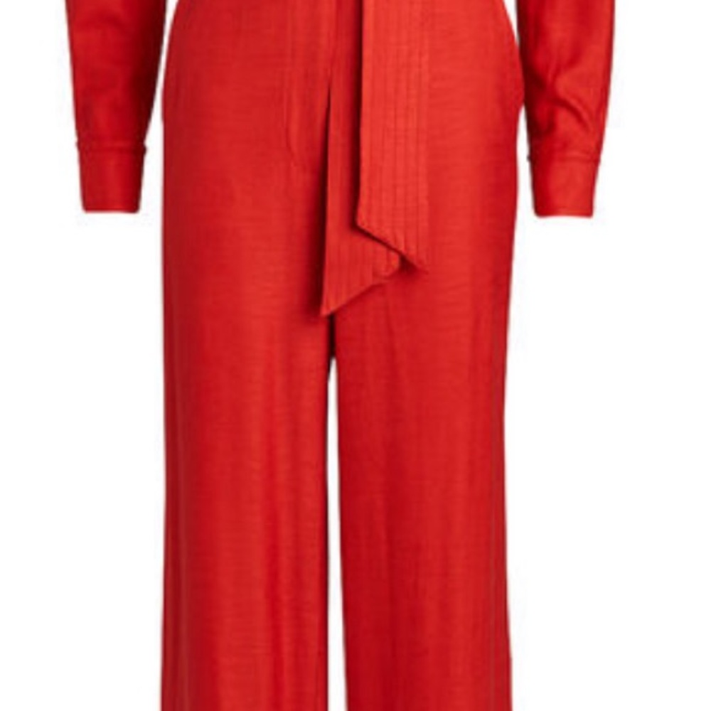 Veronica Beard Lionel tie front utility jumpsuit size 10